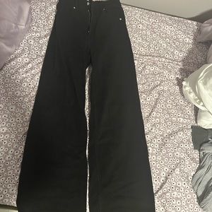 Wide Leg Black Jeans